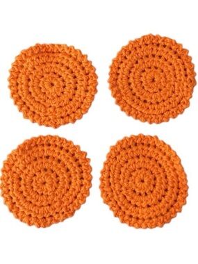 14 Peaches & Creme 100% USA #4 Medium Worsted Cotton Yarn Handmade Cup Coasters